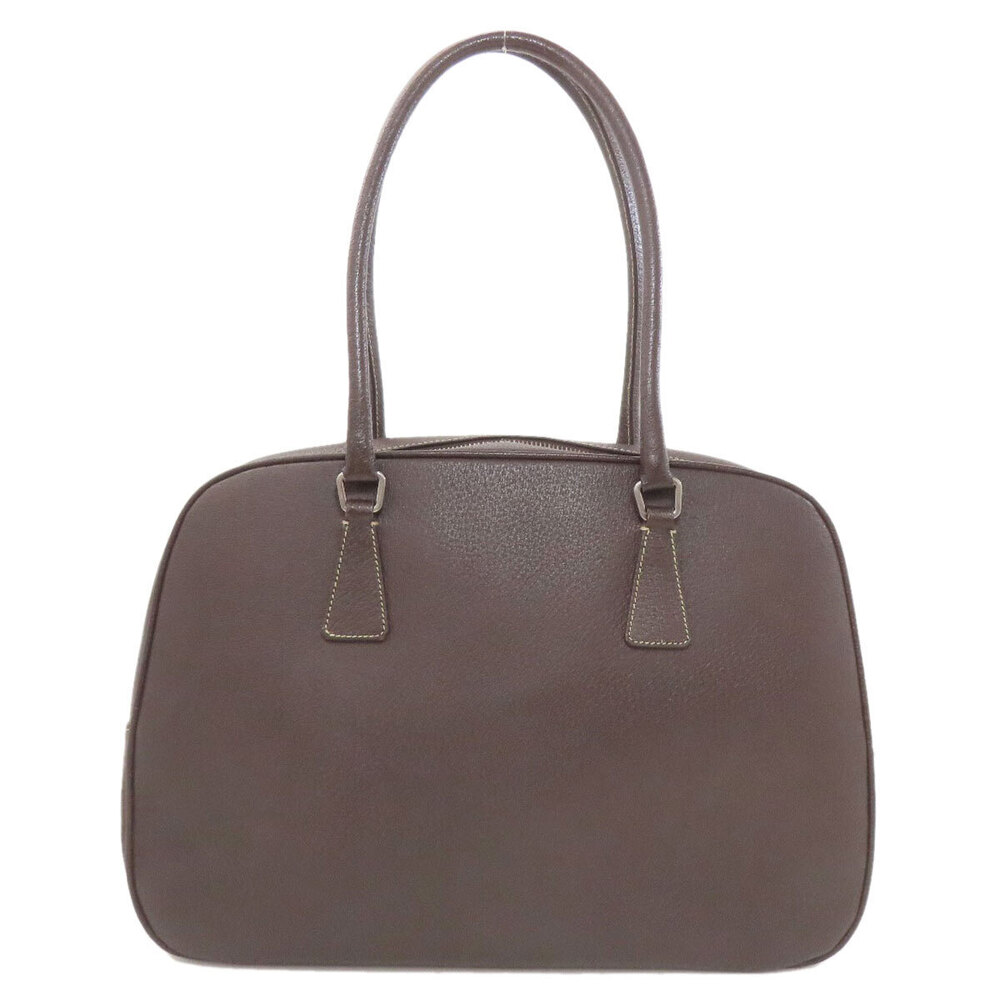 Prada leather Cinghiale texture handbag Brown pebbled Bauletto